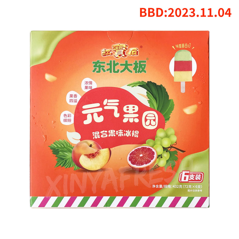 Dongbei Fruit Ice Bar Family Size HONGBAOSHI 6*75g