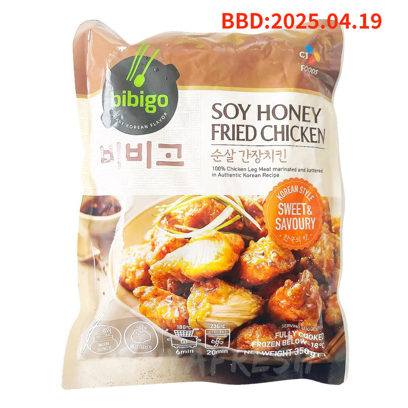 Korean Style Fried Chicken with Soy & Honey Sauce BIBIGO 350g